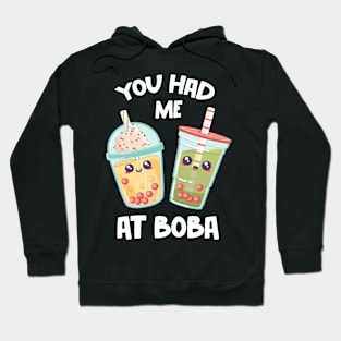 You Had Me At Boba Cute Kawaii Bubble Tea Hoodie